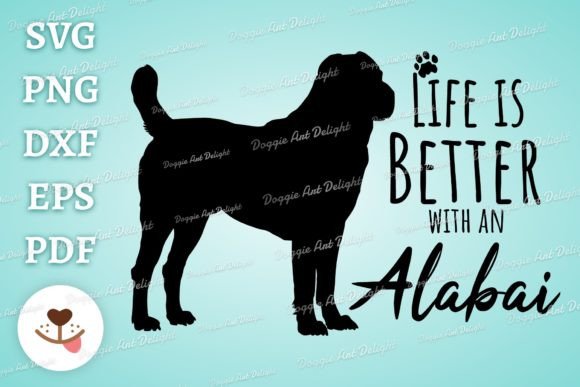Alabai Dog Lover Svg Png Dxf Cut File