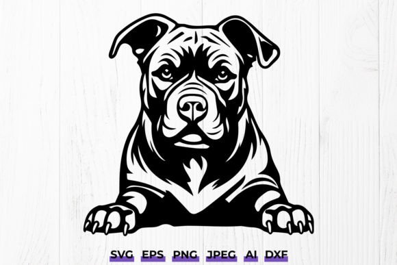 American Pitbull SVG Dog Breed Cut File