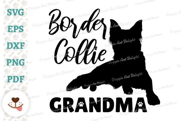 Border Collie Grandma Svg