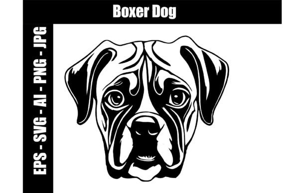 Boxer Dog Art SVG AI EPS JPG PNG