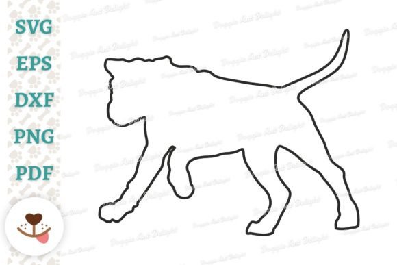 Boxer Puppy Dog Outline Svg Png Dxf Cut