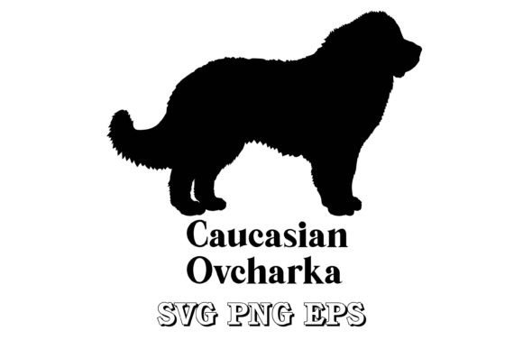 Caucasian Ovcharka Dog Silhouette Svg