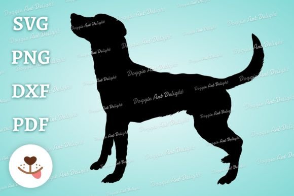 Chocolate Labrador Svg Dog Silhouette