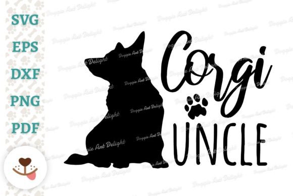 Corgi Dog Uncle Svg Png Dxf