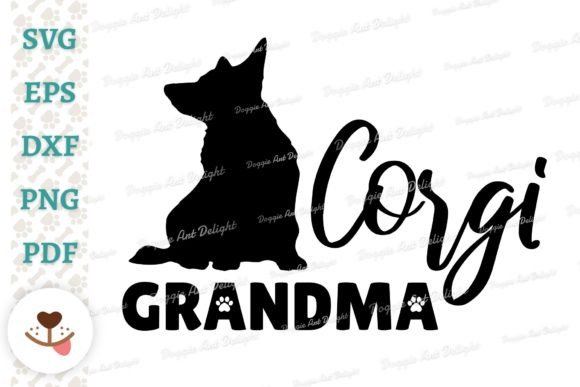 Corgi Grandma, Dog Grandma Svg Png Dxf