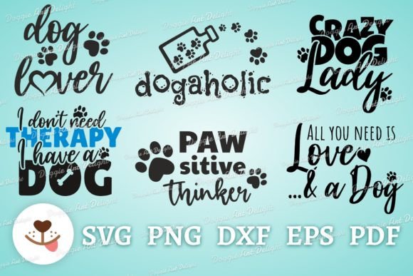 Dog Lover Svg Png Bundle 6x Designs