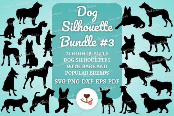Dog Silhouette SVG Cut File Bundle 3