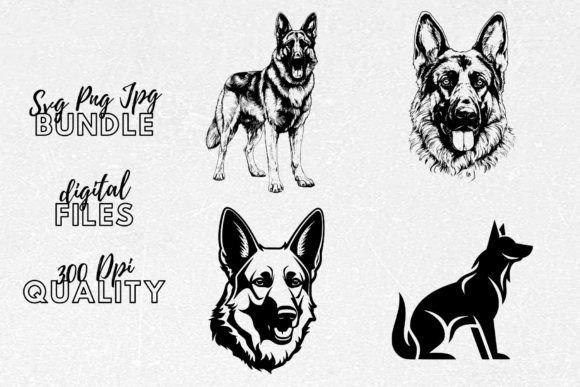German Shepherd SVG - Dog Breed Clipart