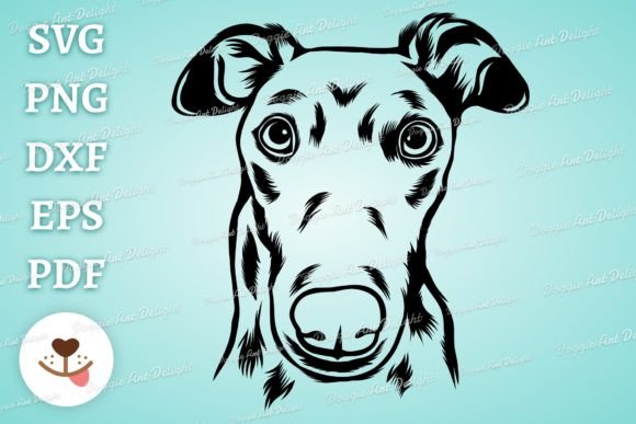 Greyhound Dog Face Svg Png Dxf Cut File