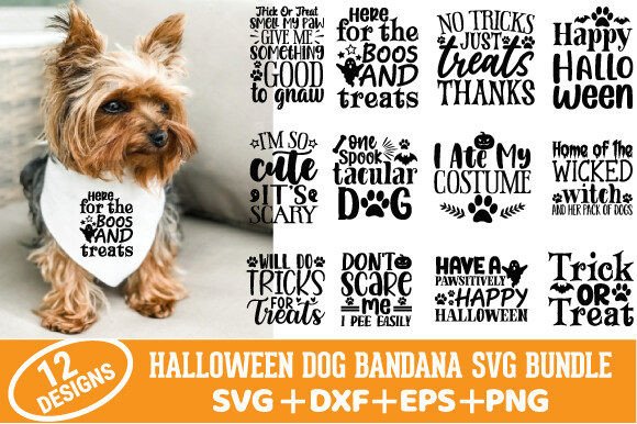 Halloween Dog Bandana SVG Bundle