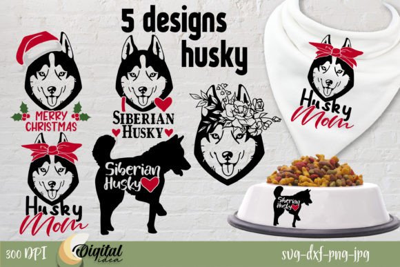 Husky Dog ClipArt SVG