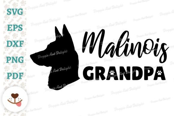 Malinois Grandpa, Dog Grandpa Svg Png
