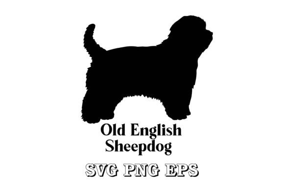 Old English Sheepdog Silhouette SVG