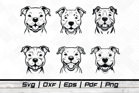 Pit Bull Dog Head Svg Pet Cut File