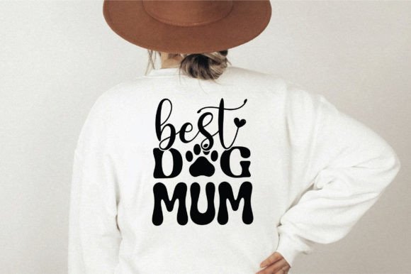 Retro Best Dog Mum Svg