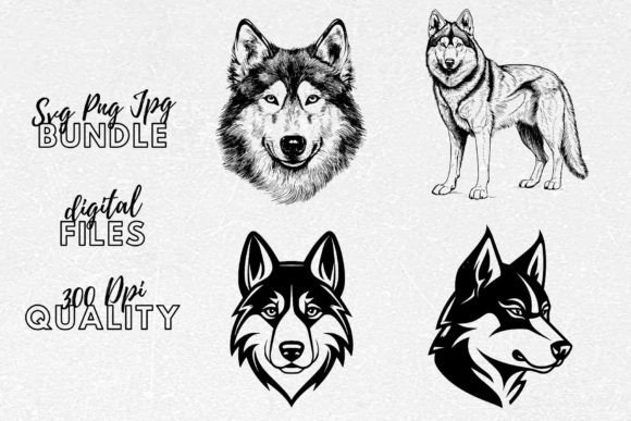 Siberian Husky SVG