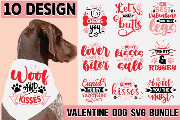 Valentine Dog Bundle SVG
