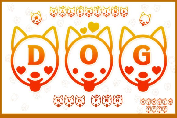 Valentine Dog Kid SVG PNG Alphabet Grap