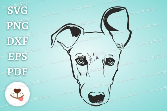 Whippet Dog Face Svg Png Dxf Cut File