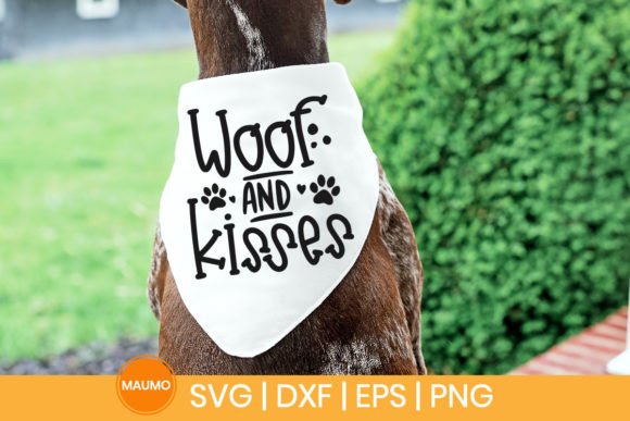 Woof and Kisses, Dog Valentine Svg